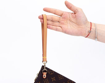 Handcrafted Vachetta Wristlet Strap: A Durable Leather Accessory Perfect for Both Vintage & New Purses, Wallets, and Clutches