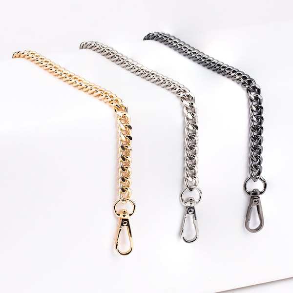 Premium Replacement Purse Chain Strap - Customizable Length for Handbags, Clutches, Wallets - Gold, Silver, Black Options - Joyinbag®