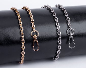 Customizable Purse Chain Strap for Handbags, Wallets, Clutches: High-Quality Replacement Metal Chain in Gold and Silver