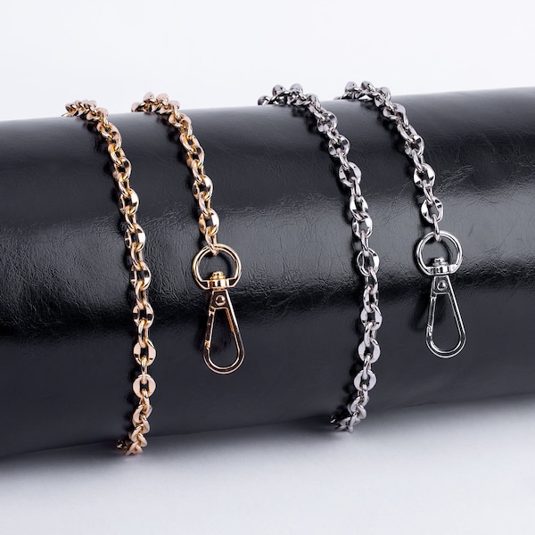Customizable Purse Chain Strap for Handbags, Wallets, Clutches: High-Quality Replacement Metal Chain in Gold and Silver
