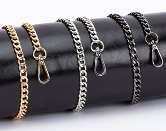 Hoogwaardige portemonneeketting voor handtassen, portefeuilles en clutches - vervangende portemonneeketting op aangepaste lengte in goud, zilver, zwart