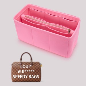 Speedy Insert Bag Shaper, 50 40 35 30 25 Speedy Organizer Handbag Insert, Custom Felt Purse Organizer with Storage Pockets & Removable Pouch