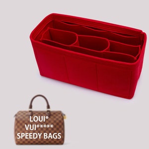 Custom Felt Handbag Insert for Speedy 40, Purse Organizer with Multiple Pockets and Removable Caddy, Keeps Shape of Speedy 40 Bag