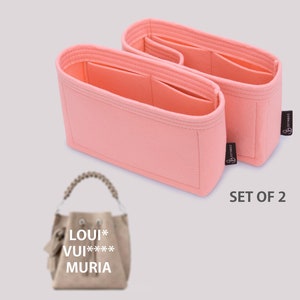 Muria Compatible Purse Organizer Set, Customizable Dual-Design Felt Bag Inserts, Multi-Pocket with Bottle Holder, Color Variety