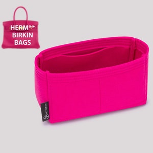 Custom Felt Birkin Organizer - Handbag Insert for Birkin 25/30/35/40 Models - Purse Insert with Multiple Pockets & Zipper - Bag Organizer