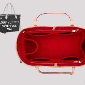 Organiseur en feutre Neverfull PM MM GM avec porte-bouteille et poches zippées