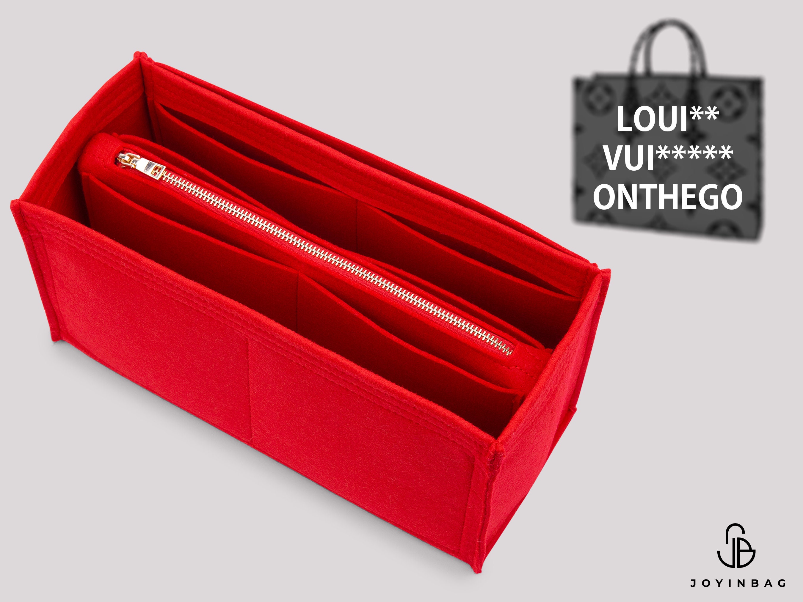 Satin Pillow Luxury Bag Shaper in Burgundy For Louis Vuitton's Onthego MM  and Onthego GM