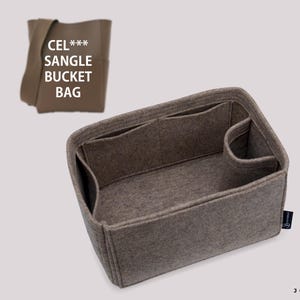 Purse Organizer for Sangle Bucket Bag Designer Handbags | Bag Organizer Insert | Tote Bag Organizer | Tote Bag Liner | Handbag Insert