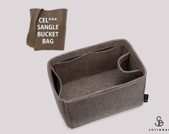 Purse Organizer for Sangle Bucket Bag Designer Handbags | Bag Organizer Insert | Tote Bag Organizer | Tote Bag Liner | Handbag Insert