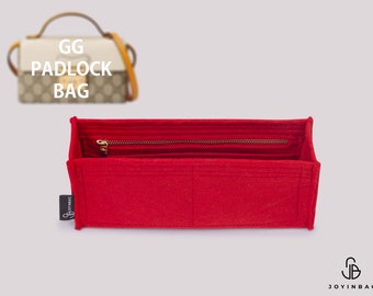 Padlock Bag Organizer Insert: Tote & Designer Handbag Liner with Zipper Pocket