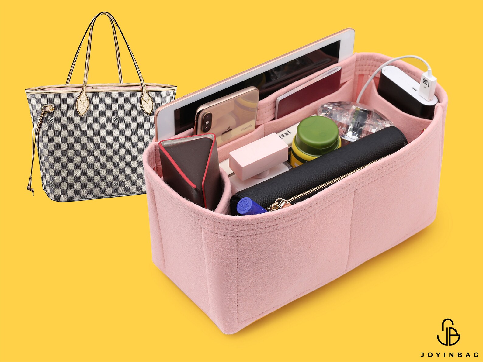 Purse Organizer for LV Neverfull Bags Tote Bag Organizer Etsy