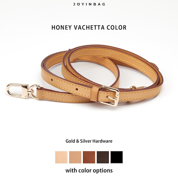 Vachetta Taschengurt, Echt Vachetta Leder Ersatzriemen, Verstellbarer Crossbody-Riemen für die schnelle Umwandlung von Alma Neverfull Pochette Geldbörse