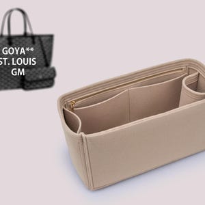 カスタマイズ可能なセントルイスバッグオーガナイザー、ジッパー付きポケット付き財布オーガナイザー、PM＆GMサイズに最適 - ゴールドまたはシルバーのジッパーオプション