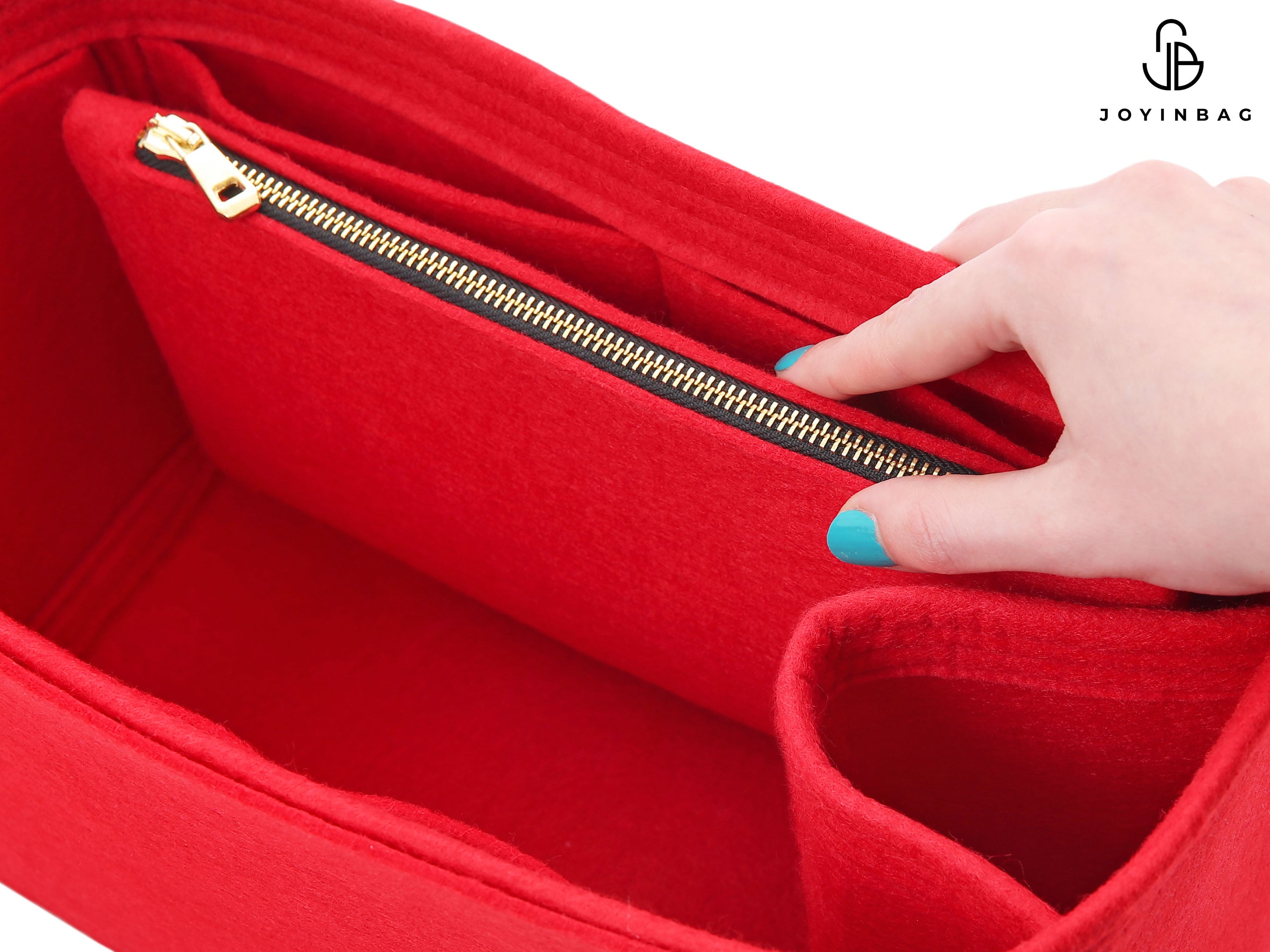 Add a Removable Zipper Side Pouch to the Handbag Organizer 