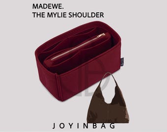 The Mylie Shoulder Bag Organizer Insert, 2mm Felt with Removable Zipper Pouch and Pockets