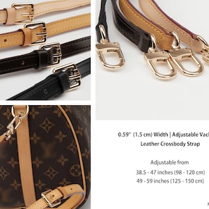 Vachetta Bag Strap, Real Vachetta Leather Replacement Strap, Adjustable Crossbody Strap for Speedy Conversion Alma Neverfull Pochette Purse image 2
