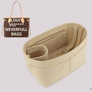 Purse Organizer For Neverfull PM MM GM | Tote Bag Organizer | Designer Handbag Organizer | Bag Liner | Purse Insert | Purse Storage