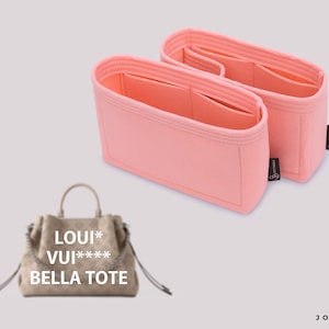 Bella Tote Compatible Purse Organizer Set, Customizable Dual-Design Felt Bag Inserts, Multi-Pocket with Bottle Holder, Color Variety
