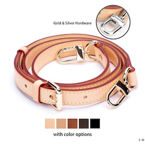 Vachetta Leather Bag Strap: Adjustable, Crossbody Purse Strap - Perfect Vachetta Strap for Speedy, Alma, Neverfull - Patina Aging Process