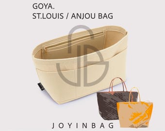 Organizer for St. Louis and Anjou Tote Bags, Felt Bag Insert with Zipper Pocket
