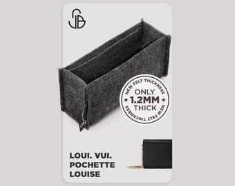 Pochette Louise Bag Organizer Insert, 1.2mm Felt Purse Liner with 3 Interior Pockets