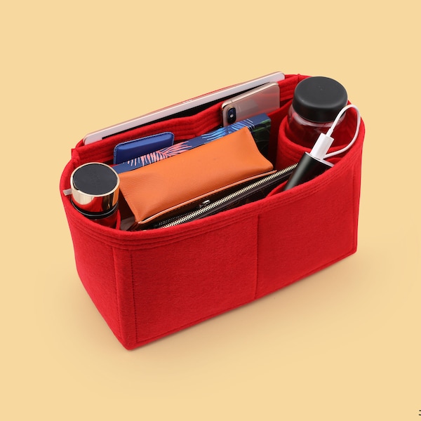 Custom Size Purse Organizer for Designer Handbags | Felt Bag Organizer Insert | Tote Bag Organizer | Tote Bag Liner | Handbag Insert