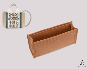 Organizador de minibolsos Woody Tote Nano con inserto de fieltro y tres bolsillos