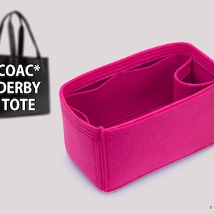 Organizador de bolsos para Coac. Derby Tote, bolso de diseñador, inserto organizador de bolsos, organizador de bolsos, forro para bolso de mano, inserto para bolso.