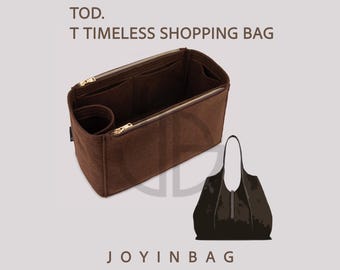 T Timeless Shopping Bag Organizer Insert, 2mm Felt with Bottle Holder and Zipper Pockets