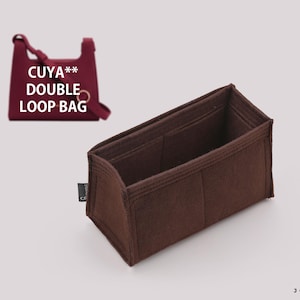 Handbag Organizer for Double Loop Bag Designer Handbags | Purse Organizer Insert | Bag Organizer | Tote Bag Liner | Handbag Insert