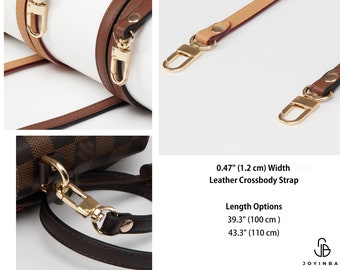 1.2cm Vachetta Leather Crossbody Strap for Louis Vuitton Small Sized B