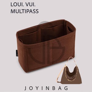Organizador de bolsas multiusos con inserto de fieltro y 6 bolsillos interiores imagen 1