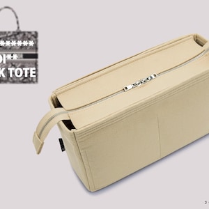 Book Tote Organizer - Premium Felt for Small to Large Sizes - Zippered Top, Custom Colors - Protect & Organize Your Tote