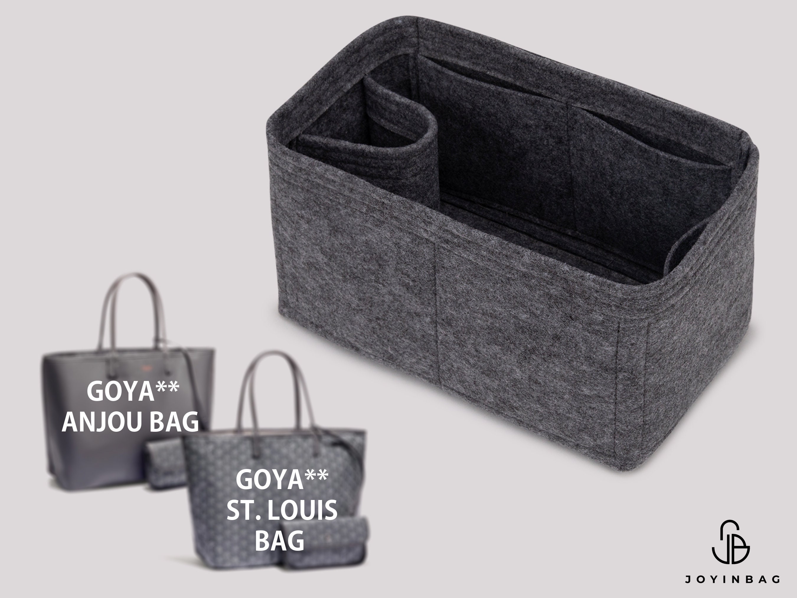 Tote Bag Organizer For Goyard Anjou GM Bag with Single Bottle Holder