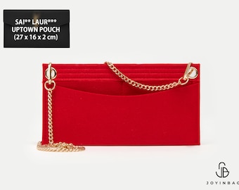 Uptown Pouch Conversion Kit Clutch Organizer with Eyelets - Chain Included  | Uptown Insert | Clutch Organizer | Uptown Purse Organizer