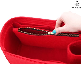 Fügen Sie dem Handtaschen organizer eine abnehmbare Reißverschlusstasche hinzu