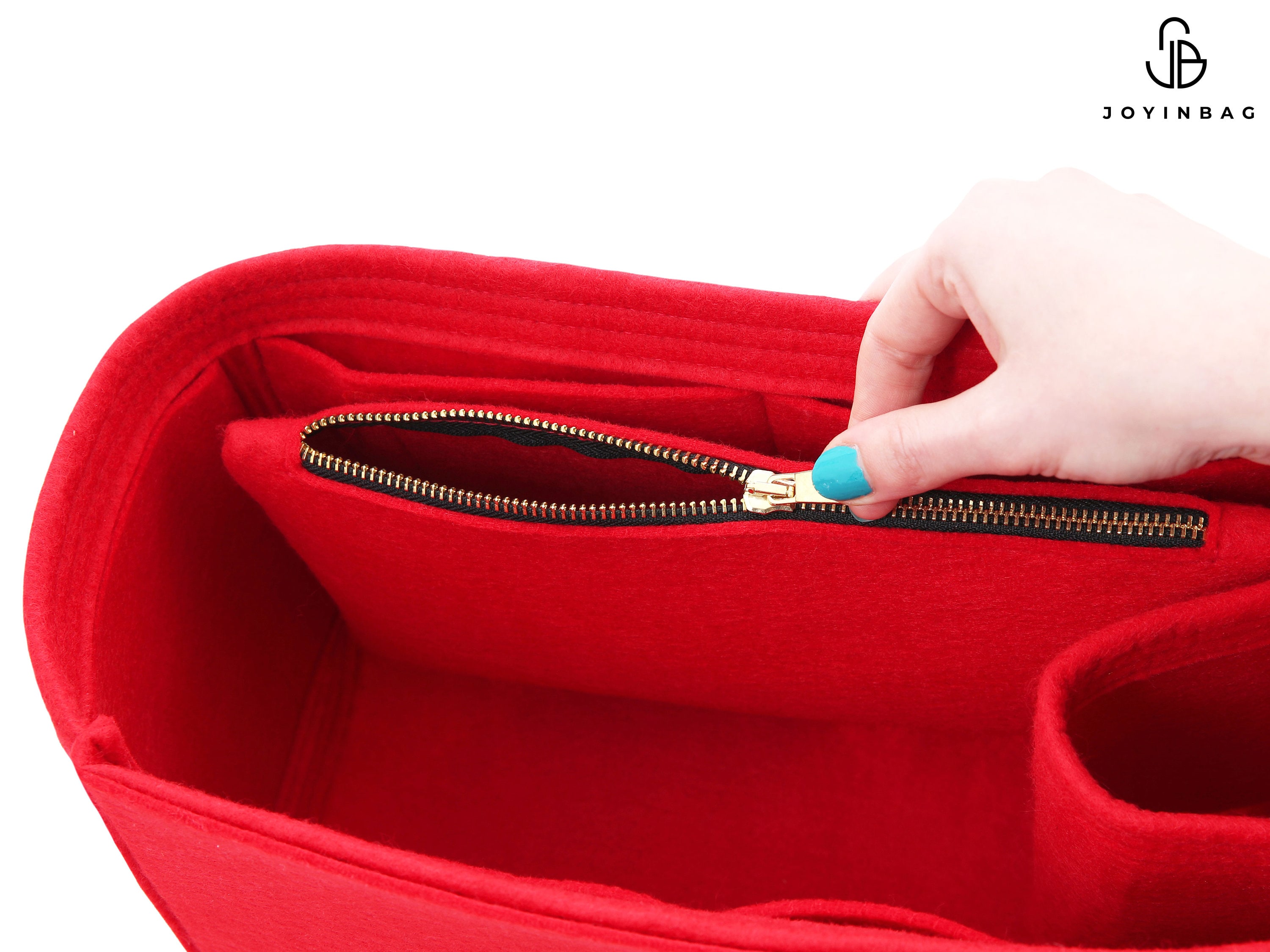 Add a Removable Zipper Side Pouch to the Handbag Organizer 