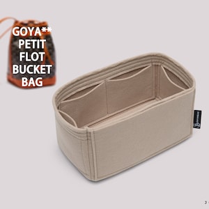 Purse Organizer For Petit Flot Bucket Bag PM | Tote Organizer | Designer Handbag Organizer | Bag Liner | Purse Insert | Purse Storage