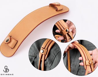 Premium Vachetta Leather Top Handle Protector - Perfect Fit for Neverfull PM, MM, GM & More - Shoulder Strap Pads - Fit Neverfull Strap