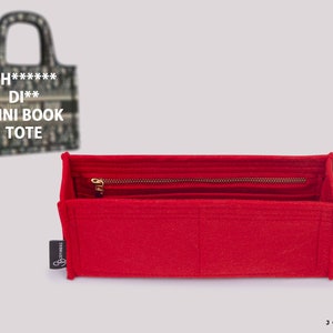 Mini Book Tote Bag Insert & Book Tote Purse Organizer - High-Quality Felt, Multiple Sizes - Pockets for Ultimate Organization