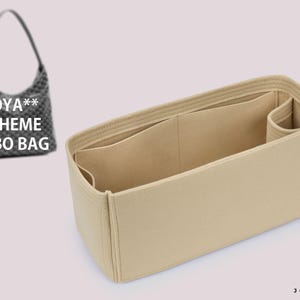 Organizador interno para bolsa Bohème Hobo – Forro de feltro com bolso para garrafa