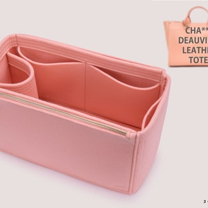 Deauville Leather Organizer, Handbag Organizer, Purse Insert, Leather Tote Bag Insert, Felt Bag Organizer, Tote Bag Organizer, Purse Storage