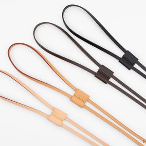 Substituição de cordão de couro Vachetta com trava deslizante Cinch Keeper - Cordão de couro para bolsa balde, mochila ou bolsa tipo pasta