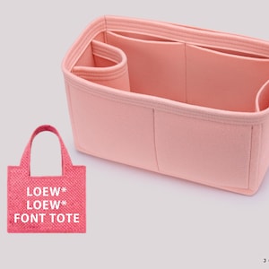Purse Organizer For Loew. Font Tote Bag | Tote Bag Organizer | Designer Handbag Organizer | Bag Liner | Purse Insert | Purse Storage
