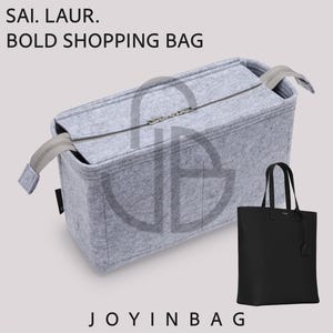 Bag Organizer Insert for Bold Shopping Bag with Bottle Holder, Pockets, Zipper Closure, 36 Color Options, Custom Made to Fit Perfectly