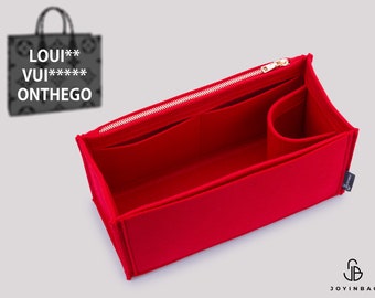 Onthego Bag Organizer for PM, MM, GM: Felt Purse Insert, Handbag Liner, Tote Organizer with Removable Pouch, Quality Handbag Shaper
