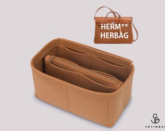 Organizador de bolsos de fieltro Herbag con bolsillo extraíble con cremallera.