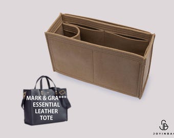 Purse Organizer For Mark & Gra. Essential Leather Bag | Tote Bag Organizer | Designer Handbag Organizer | Bag Liner | Purse Insert