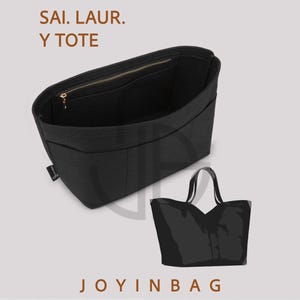 Y Tote Organizer Insert, 2mm Felt Bag Organizer with Zipper Pocket