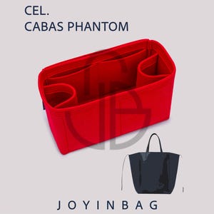 Cabas Phantom Bag Organizer | Felt Insert with 4 Inside & 1 Outside Pocket, 2 Bottle Holders, 2mm or 3mm, 36 Colors